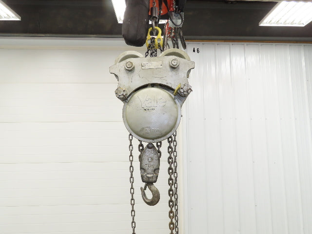 Yale LTP 3 Ton Manual Chain Fall Hoist Trolley 4-7" Beam 14' Lift Travel