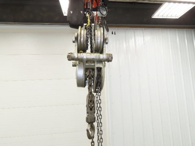 Yale LTP 3 Ton Manual Chain Fall Hoist Trolley 4-7" Beam 14' Lift Travel