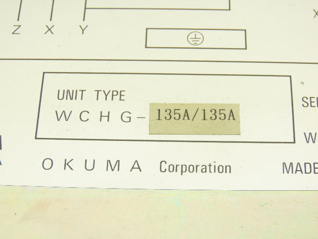 Okuma WCHG-135A/135A Spindle Motor Winding Change Over Unit 120V Coil