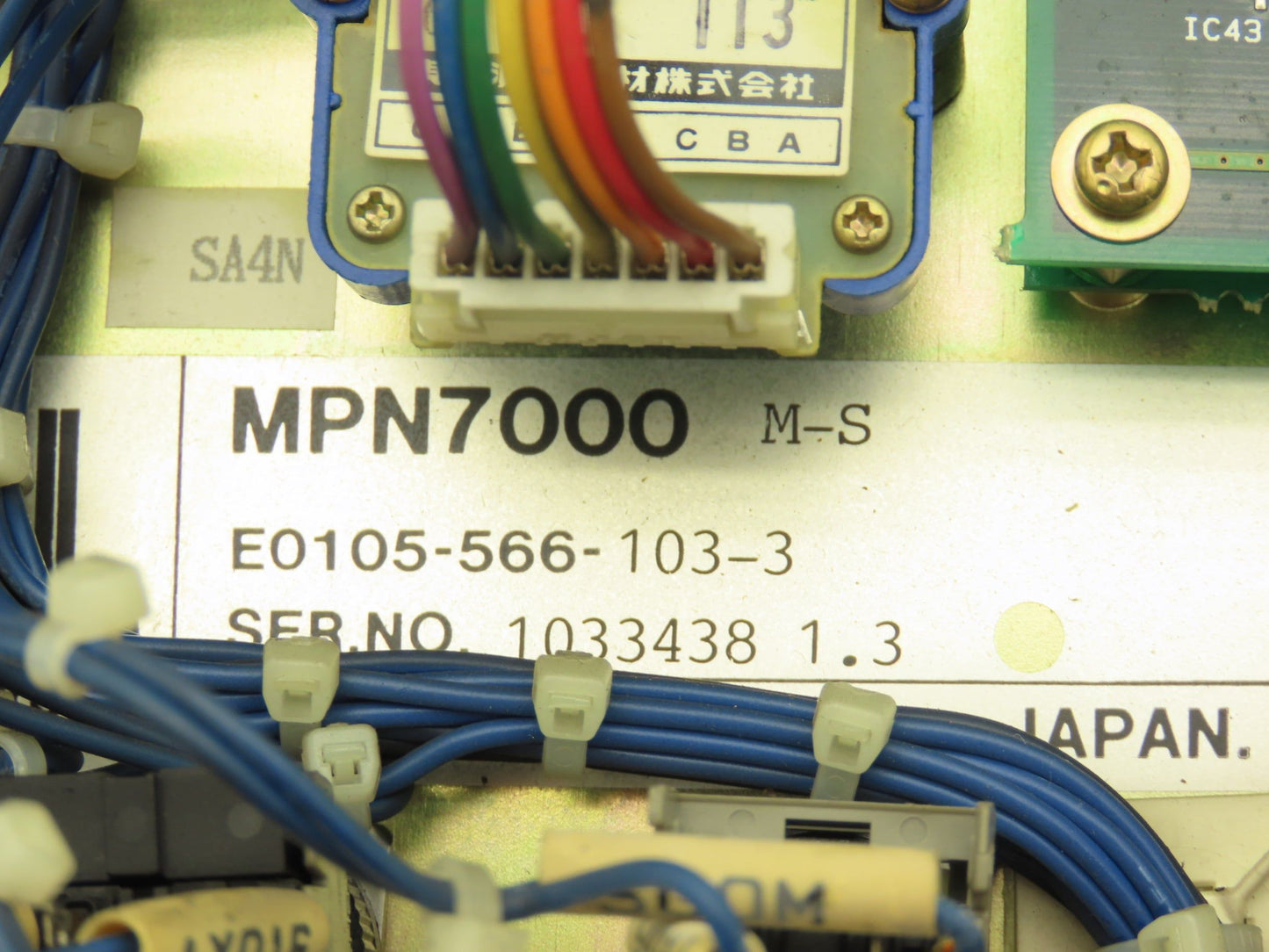 Okuma MPN7000M-S Operator Control Panel E0105-566-103-3 *READ