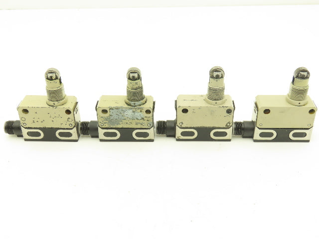 Omron D4E-1A10N Slim Compact Limit Switch Roller Plunger 0.5A 30VDC Lot of 4