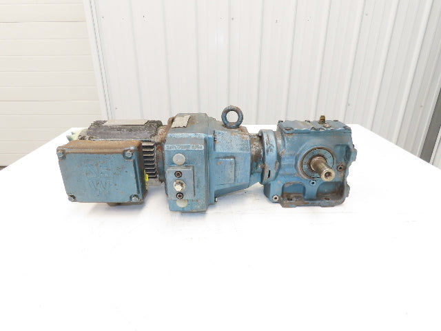 Sew Eurodrive S47D16DT80N4 Variable Gearmotor 17.62 Ratio 1Hp 24-96rpm 230/460V