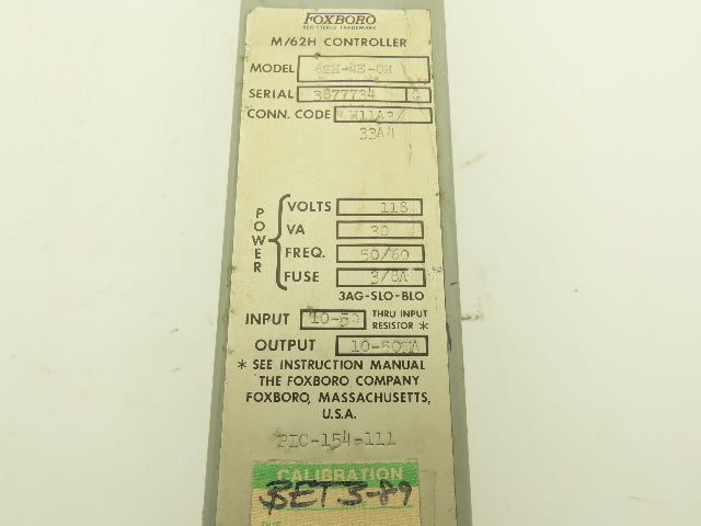 Foxboro H11A3/33A4 62H-4E-OH M/62H HMI Control Station