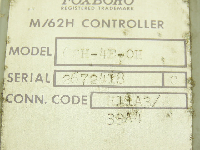 Foxboro H11A3/33A4 62H-4E-OH M/62H HMI Control Station 0 To 100 Dial