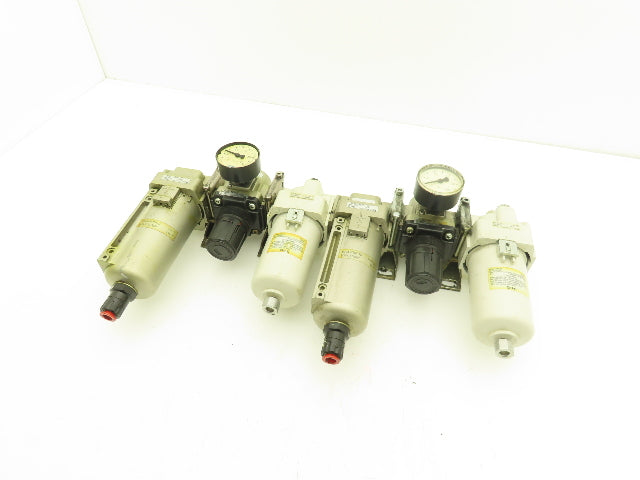 SMC AR40-N04-Z Regulator Filter Lubricator Assembly 1/2" NPT 125 psi Lot of 2
