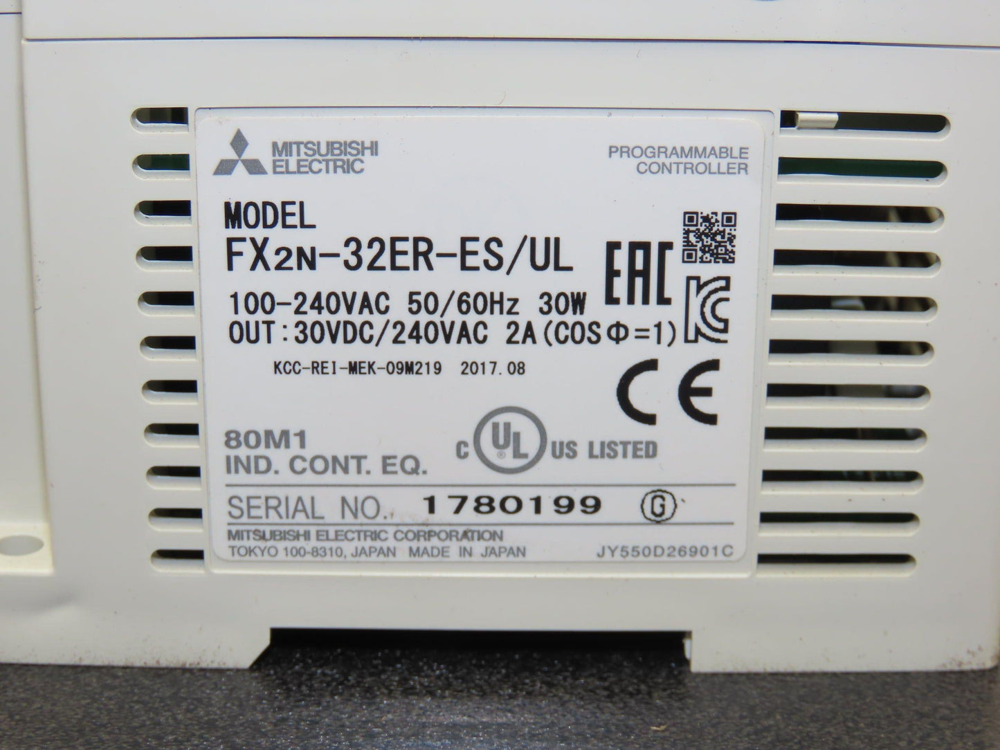 Mitsubishi Electric FX2N-32ER-ES Melsec Programmable Controller PLC Input Output