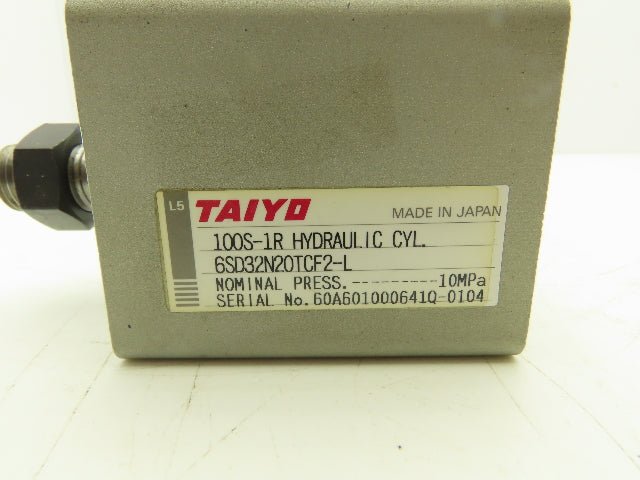 Taiyo 6SD32N20TCF2-L Hydraulic Cylinder 32mm Bore 20mm Stroke 1450psi 100S-1R