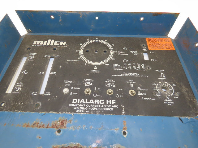 Miller Dialarc HF Front Panel Assembly Welding Parts