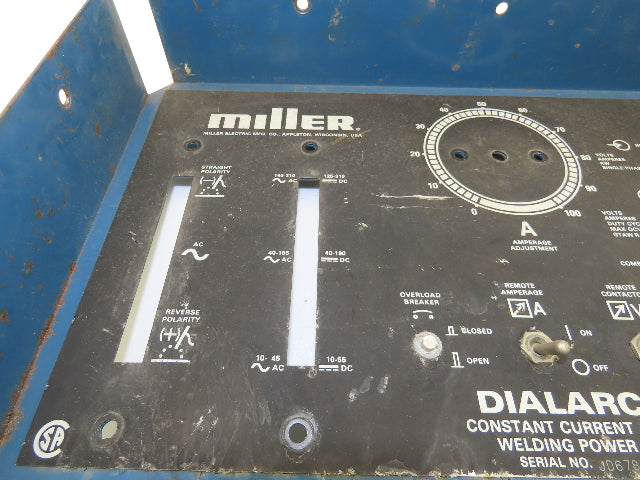 Miller Dialarc HF Front Panel Assembly Welding Parts