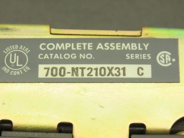 Allen Bradley 700-NT210X31 Pneumatic Time Delay Relay Complete Assembly Ser C