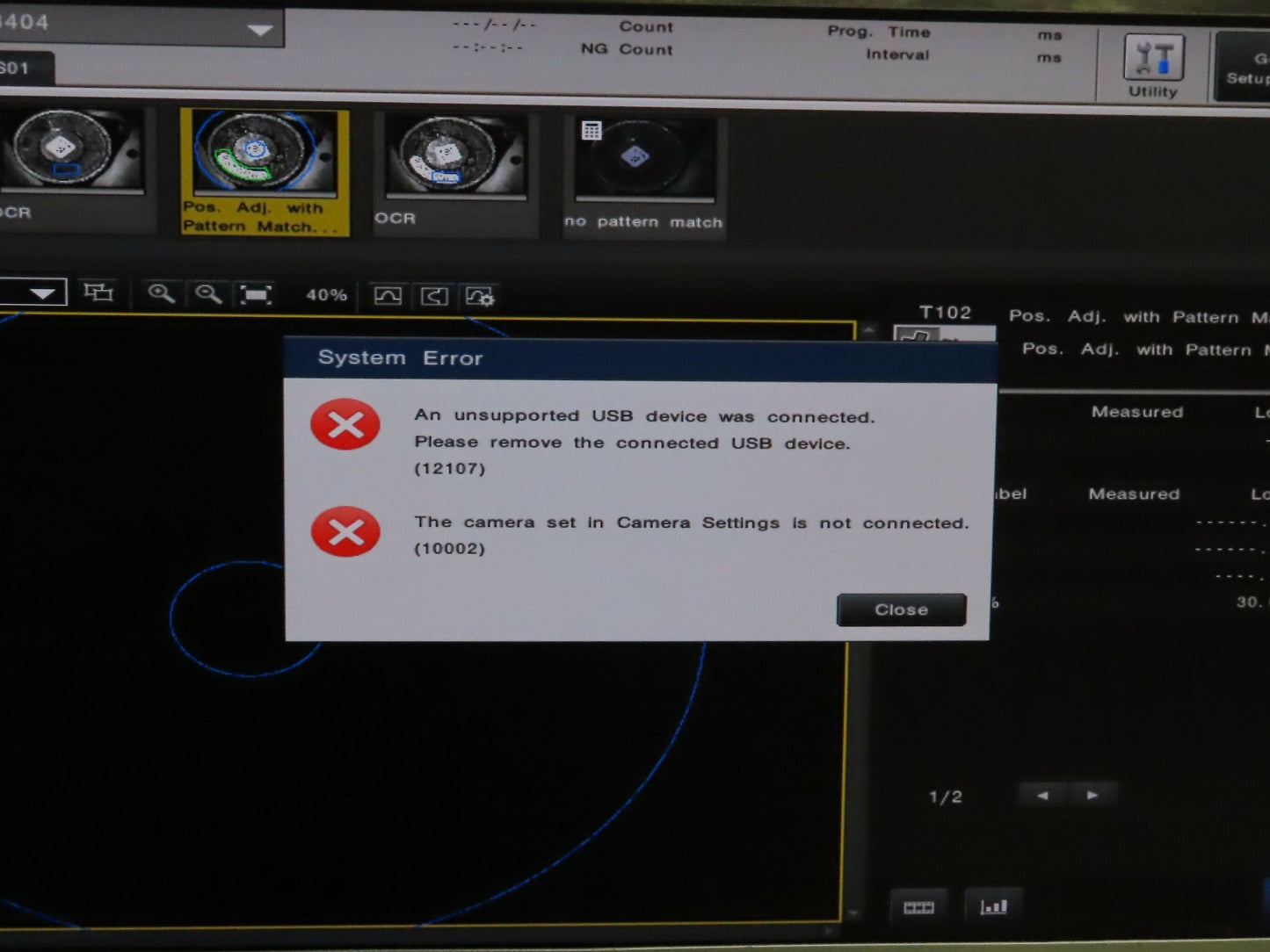 Keyence CV-X422F Vision System 2 Mega Pixel Camera Controller