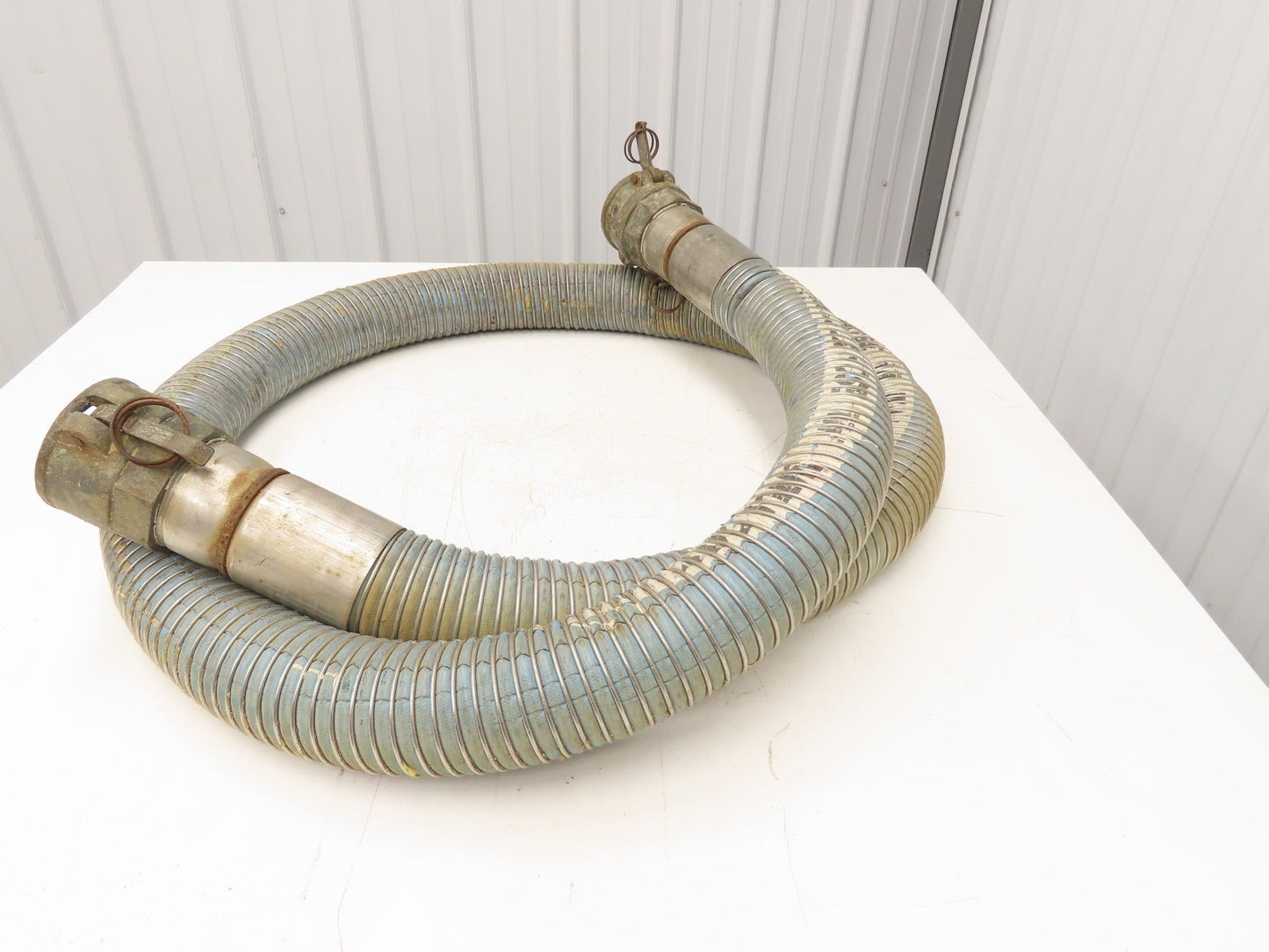 Wilcox 3"ID x 12' Stainless Flexible Chemical Transfer Hose Camlok Ends