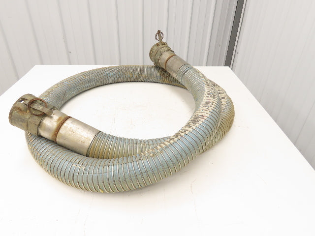 Wilcox 3"ID x 12' Stainless Flexible Chemical Transfer Hose Camlok Ends