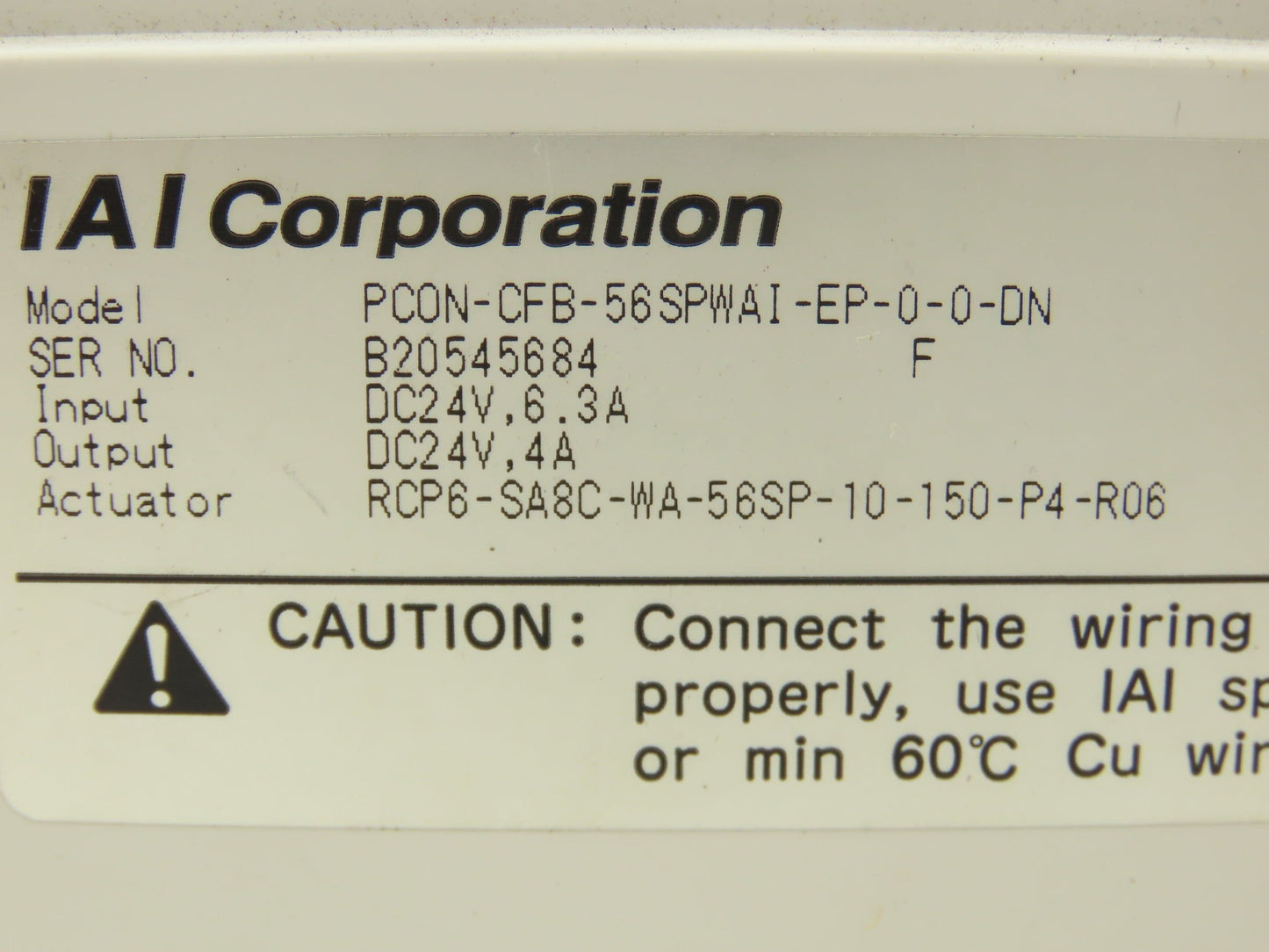 IAI PCON-CFB-56SPWAI-EP-0-0-DN Position Controller Absolute/Incremental 24VDC