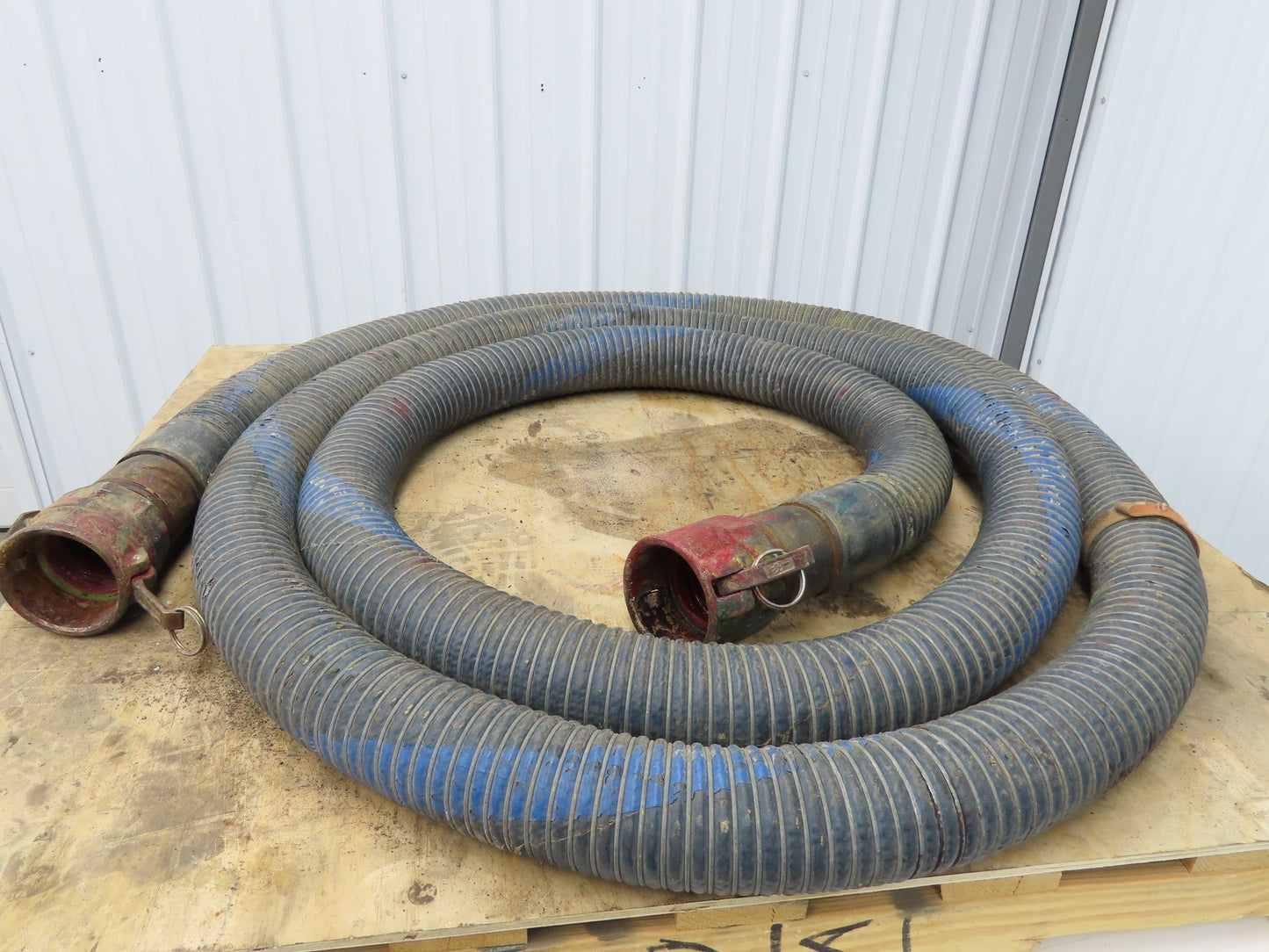 Flexmaster 3"ID x 23' Flexible Blue Chemical Transfer Hose Camlok Ends