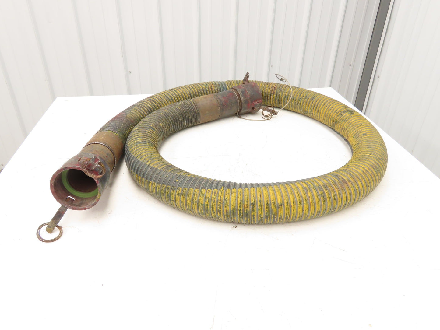 Flexonics Chemflex 3"ID x 10' Flexible Yellow Chemical Transfer Hose Camlok Ends
