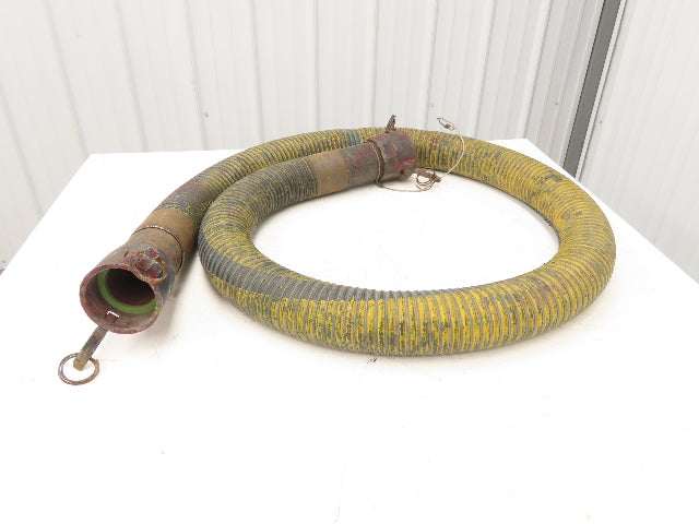 Flexonics Chemflex 3"ID x 10' Flexible Yellow Chemical Transfer Hose Camlok Ends