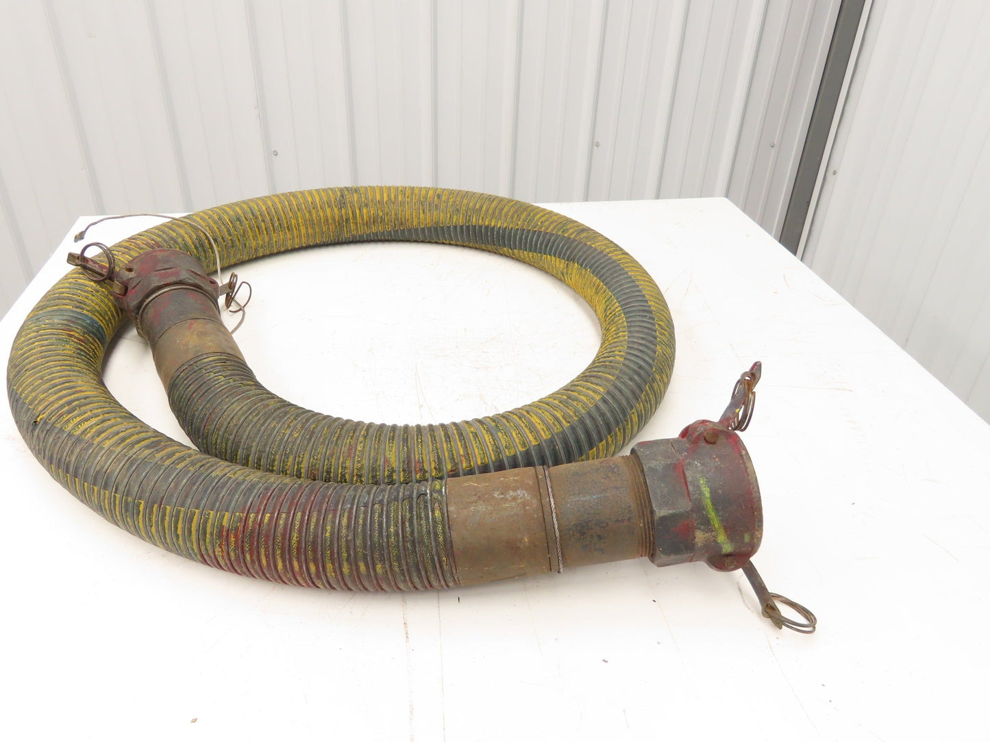 Flexonics Chemflex 3"ID x 10' Flexible Yellow Chemical Transfer Hose Camlok Ends