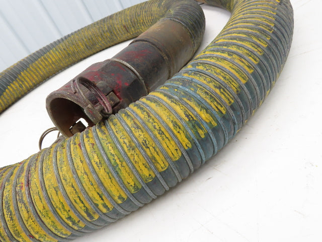 Flexonics Chemflex 3"ID x 10' Flexible Yellow Chemical Transfer Hose Camlok Ends