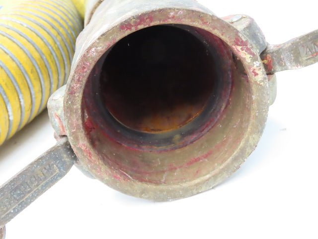 Flexonics Chemflex 3"ID x 12' Flexible Yellow Chemical Transfer Hose Camlok Ends