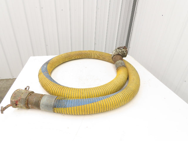 Flexonics Chemflex 3"ID x 12' Flexible Yellow Chemical Transfer Hose Camlok Ends