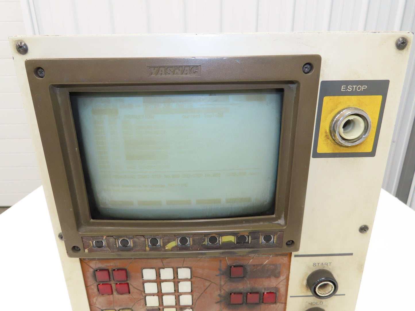 Yasnac JZNC-0P133 Operator Interface with Keyboard and CRT Monitor Panel