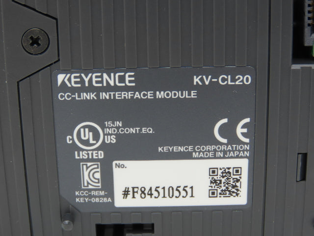 Keyence KV-CL20 CC-Link Interface Module Master/Local
