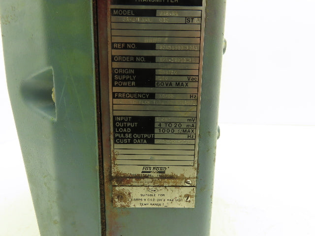 Foxboro Magnetic Flow Transmitter 120VAC 0-5mV Input 4-20mA Output 1000O Max