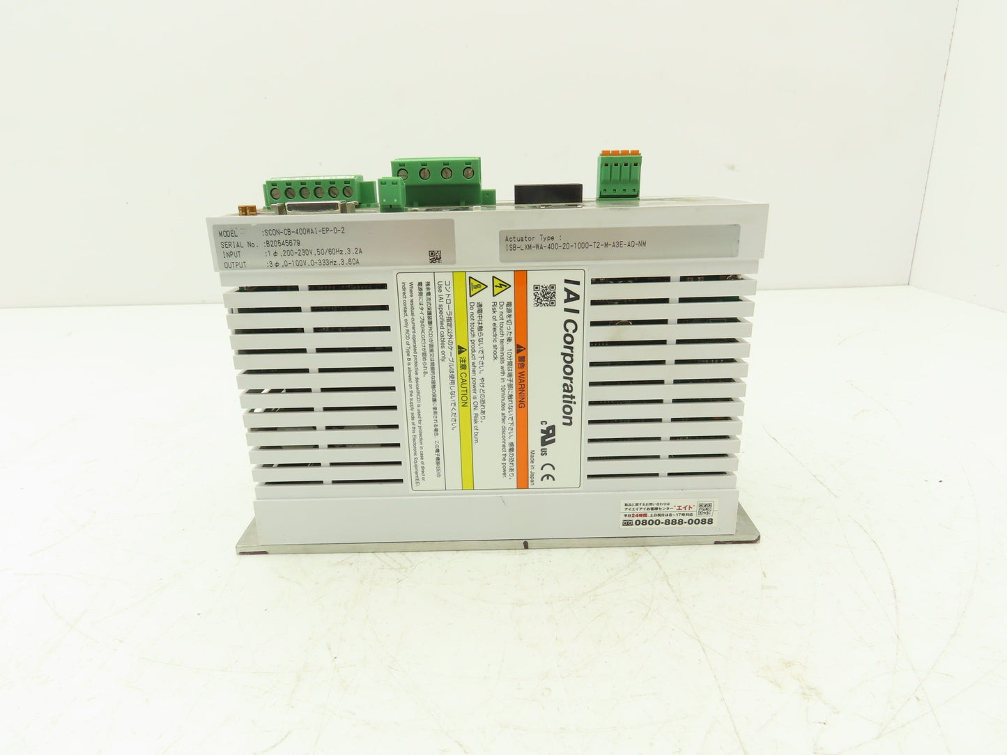 IAI SCON-CB-400WAI-EP-0-2 Position Controller Abs./Inc. 100V 333Hz 3.6A 3Ph Out