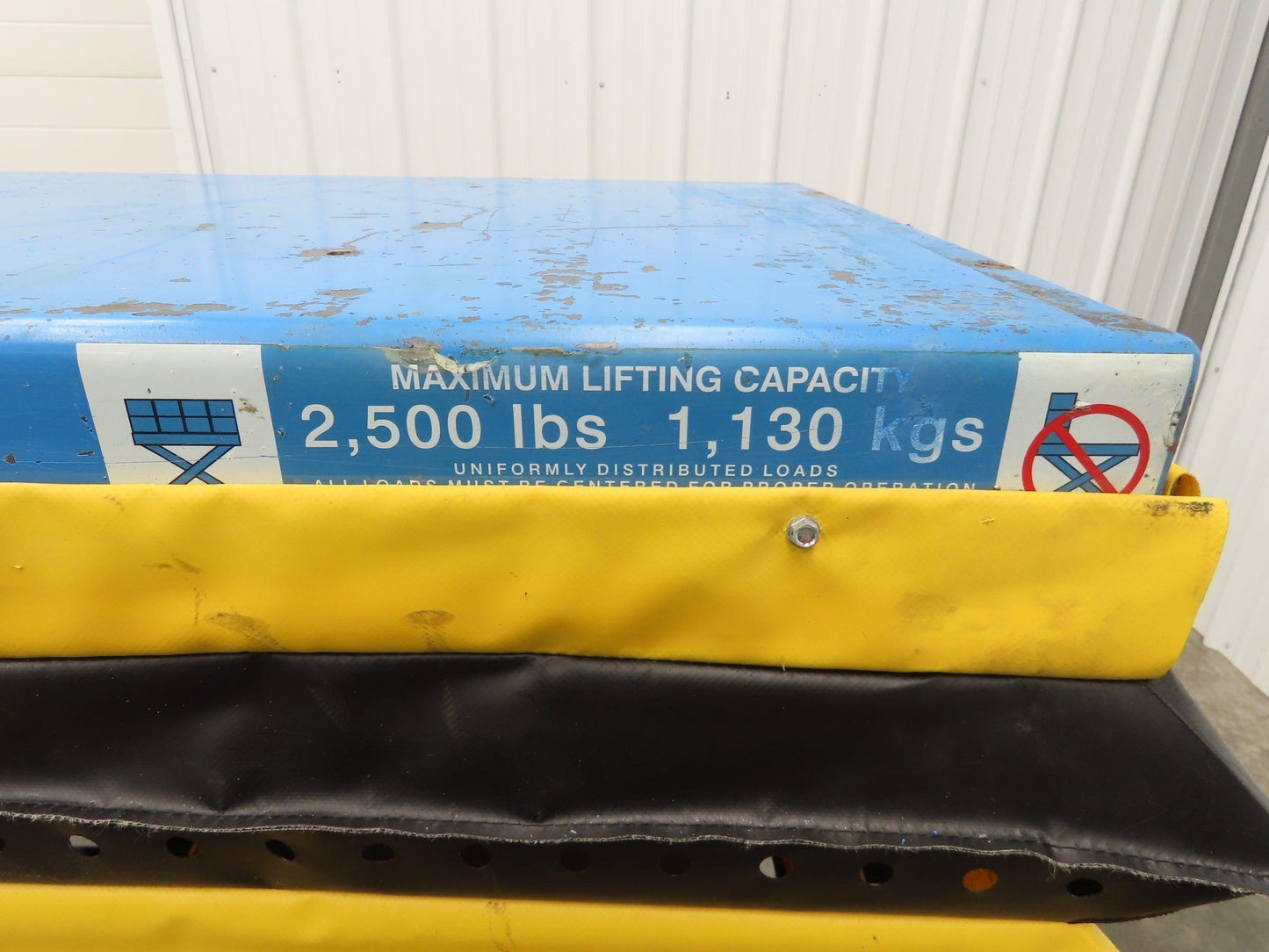 Bishamon Optimus Hydraulic Lift Table 2500lbs 36" Travel 24x48" Top 3Ph