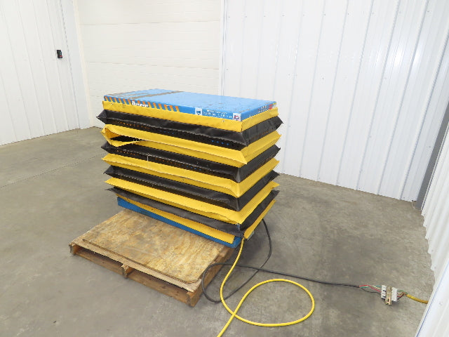 Bishamon Optimus Hydraulic Lift Table 2500lbs 36" Travel 24x48" Top 3Ph