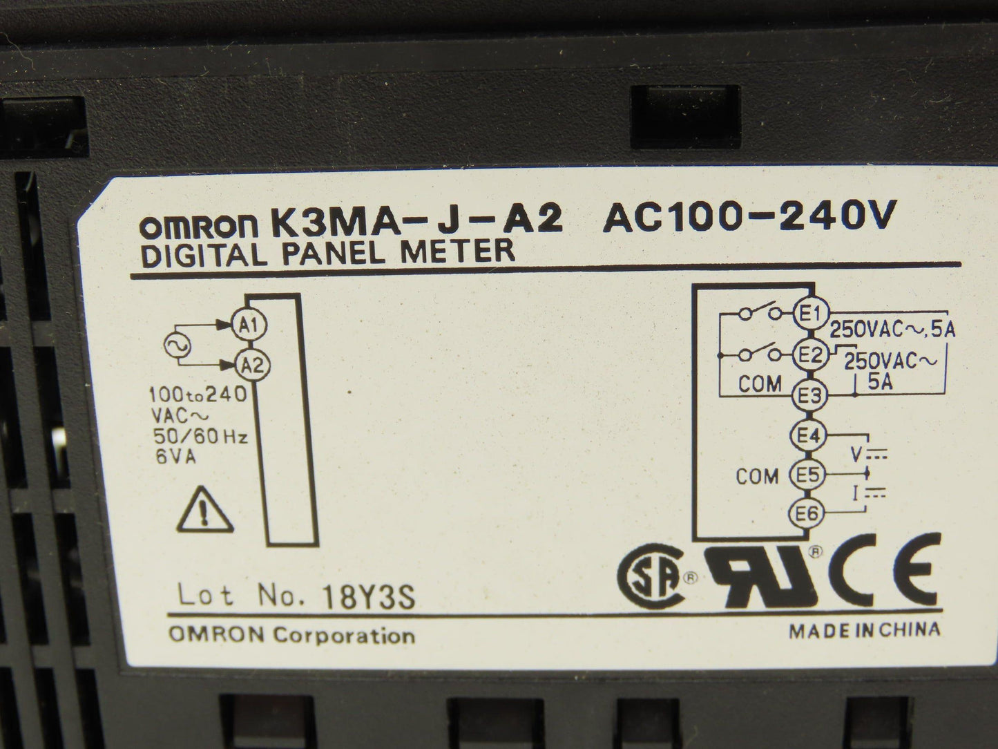 Omron K3MA-J-A2 Digital Panel Meter