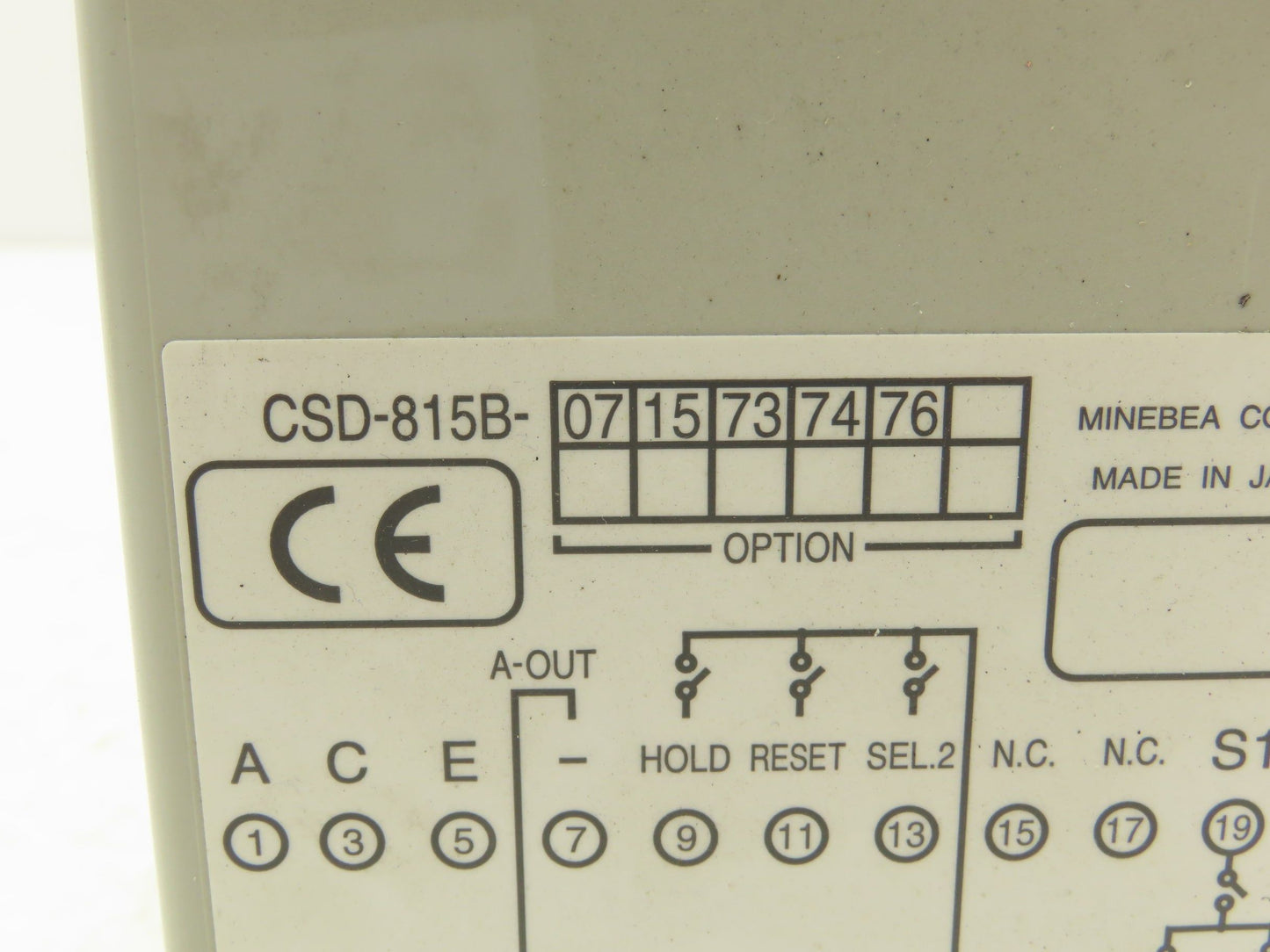 Minebea CSD-815B Digital Indicator For 96x96mm Strain Transducers CC-Link IP65