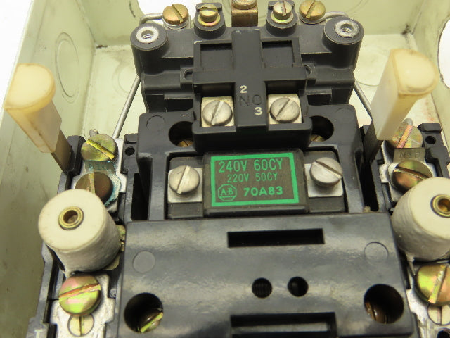 Allen Bradley 709-AOA Size 0 Motor Starter 5Hp 600V Coil 240VAC