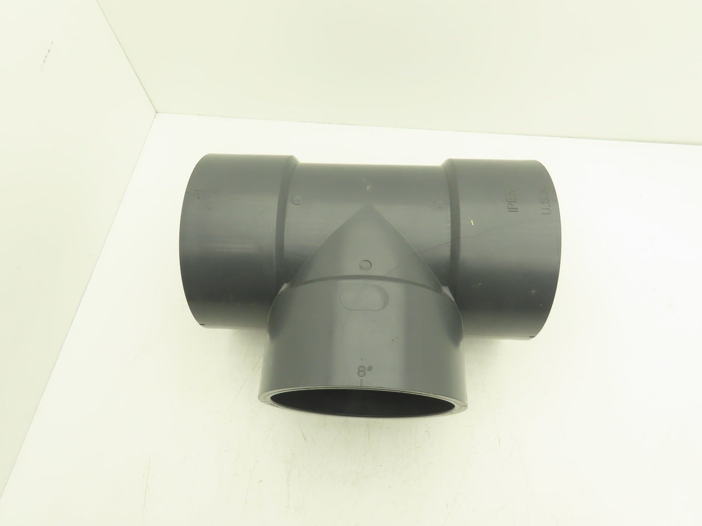 Ipex SCH 80 8" PVC Slip Tee Fitting Schedule 80 Gray ASTM D-2467
