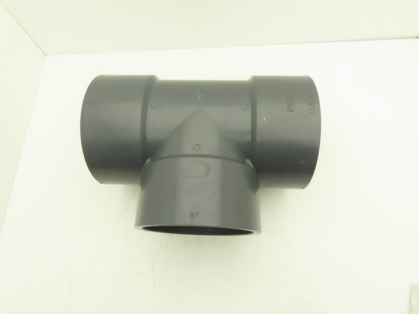 Ipex SCH 80 8" PVC Slip Tee Fitting Schedule 80 Gray ASTM D-2467