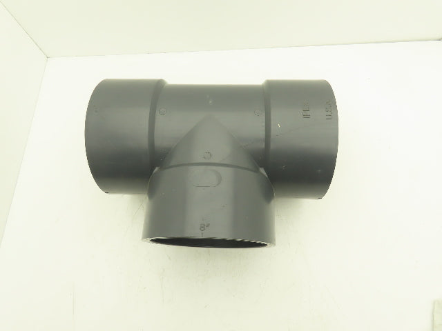 Ipex SCH 80 8" PVC Slip Tee Fitting Schedule 80 Gray ASTM D-2467