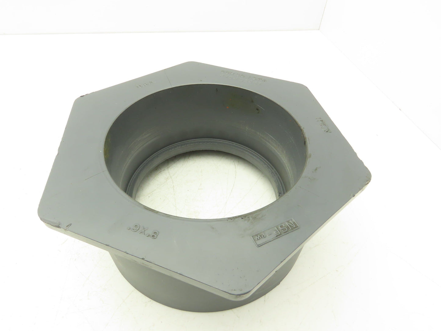 Ipex SCH 80 Reducer Bushing 8x6" + 6x2" PVC Slip Fittings Gray