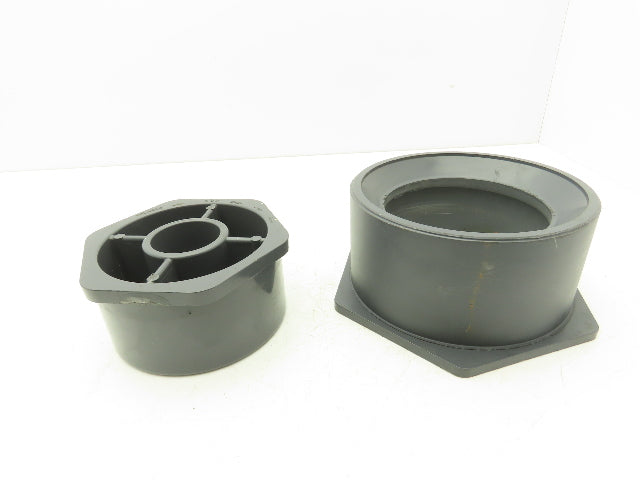 Ipex SCH 80 Reducer Bushing 8x6" + 6x2" PVC Slip Fittings Gray