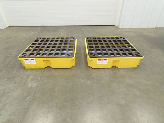 Uline H-2762 Spill Containment Drum Platform 27x27" 2000lbs 15 Gal Lot of 2