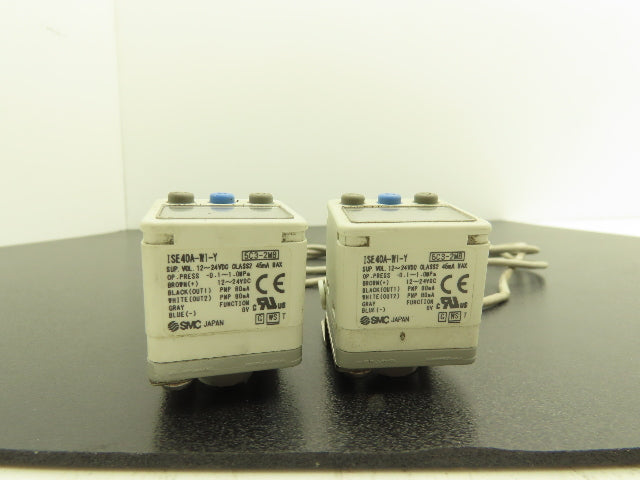 SMC ISE40A-W1-Y Digital Pressure Switch 12-24vdc 0-145psi Lot of 2