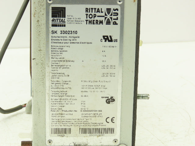 Rittal SK 3302310 Enclosure Cooling Unit 115VAC 4A 1296 BTU Wall Mounted*READ