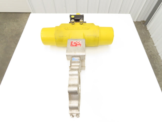 Velan 6" Stainless Butterfly Valve Air Operated Hytork 1125 Actuator Positioner