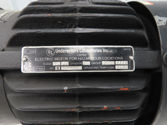 US Motors AC Motor 3Hp1760rpm 230/460v 3ph 182TC TEFC Hazardous Location