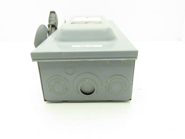 Square D HU362 Safety Disconnect Switch 60A 600VAC 3Ph 3P Series F05