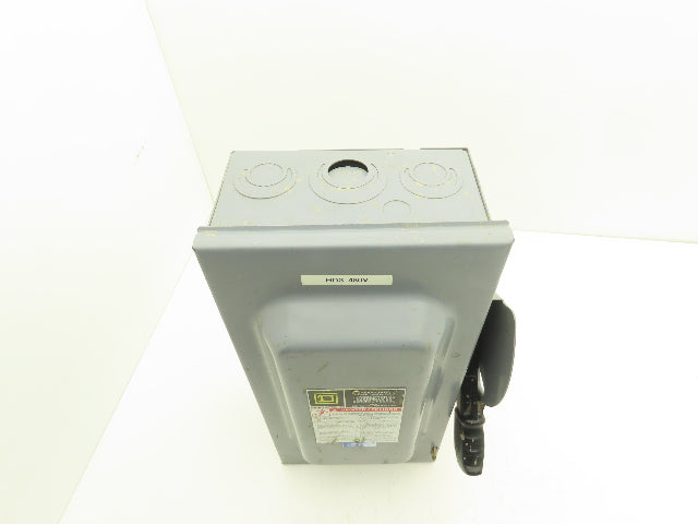 Square D HU362 Safety Disconnect Switch 60A 600VAC 3Ph 3P Series F05