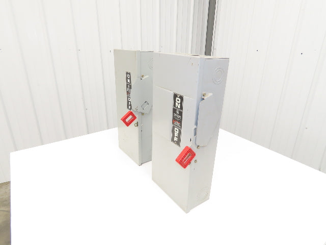General Electric TH3362 GE Safety Disconnect Switch Fused 60A 600VAC Lot of 2
