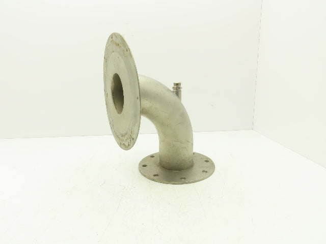 4"x 90° Stainless Flanged Pipe Elbow Vacuum Blower Intake