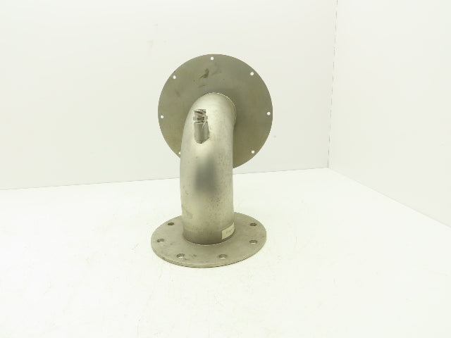 4"x 90° Stainless Flanged Pipe Elbow Vacuum Blower Intake
