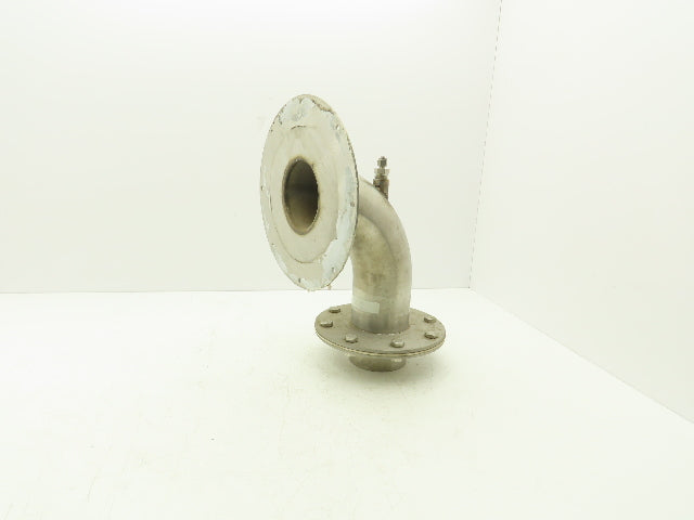 4"x 90° Stainless Flanged Pipe Elbow Vacuum Blower Intake